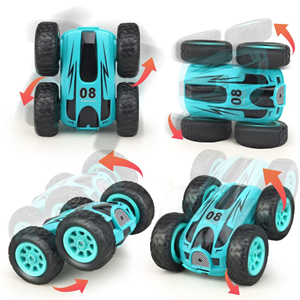  ماشین کنترلی چرخشی 360 درجه آبی Car 360 Degree Flip Remote Control Cars مقیاس 1:32_اسباب بازی